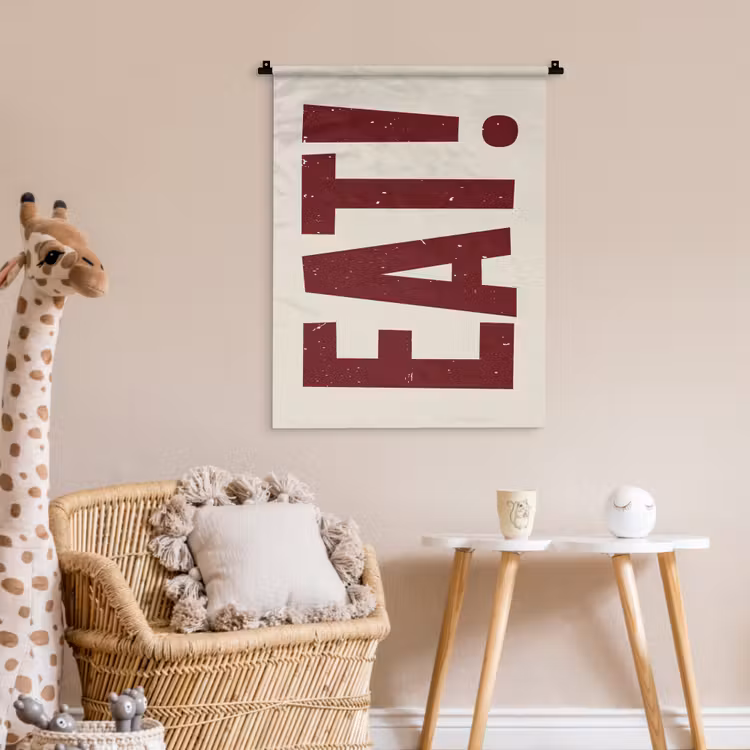 Wandkleed - Red - Eten - Vintage - Decoratie — 6