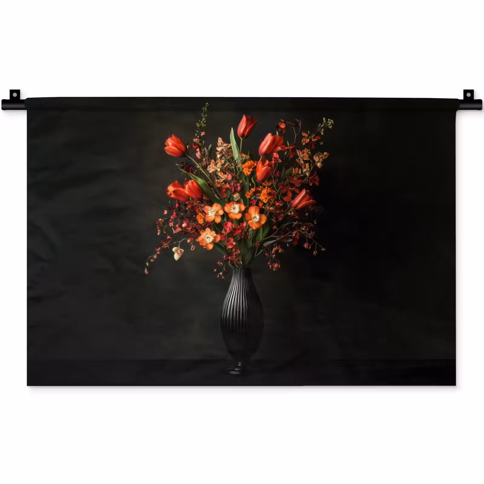 Wandkleed - Bloemen - Takken - Boeket — 1