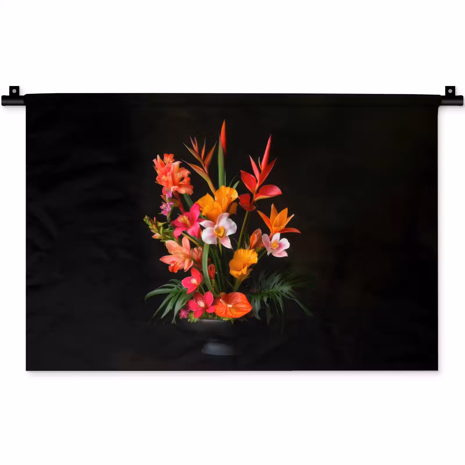 Wandkleed - Boeket - Bloemen - Exotisch — 1