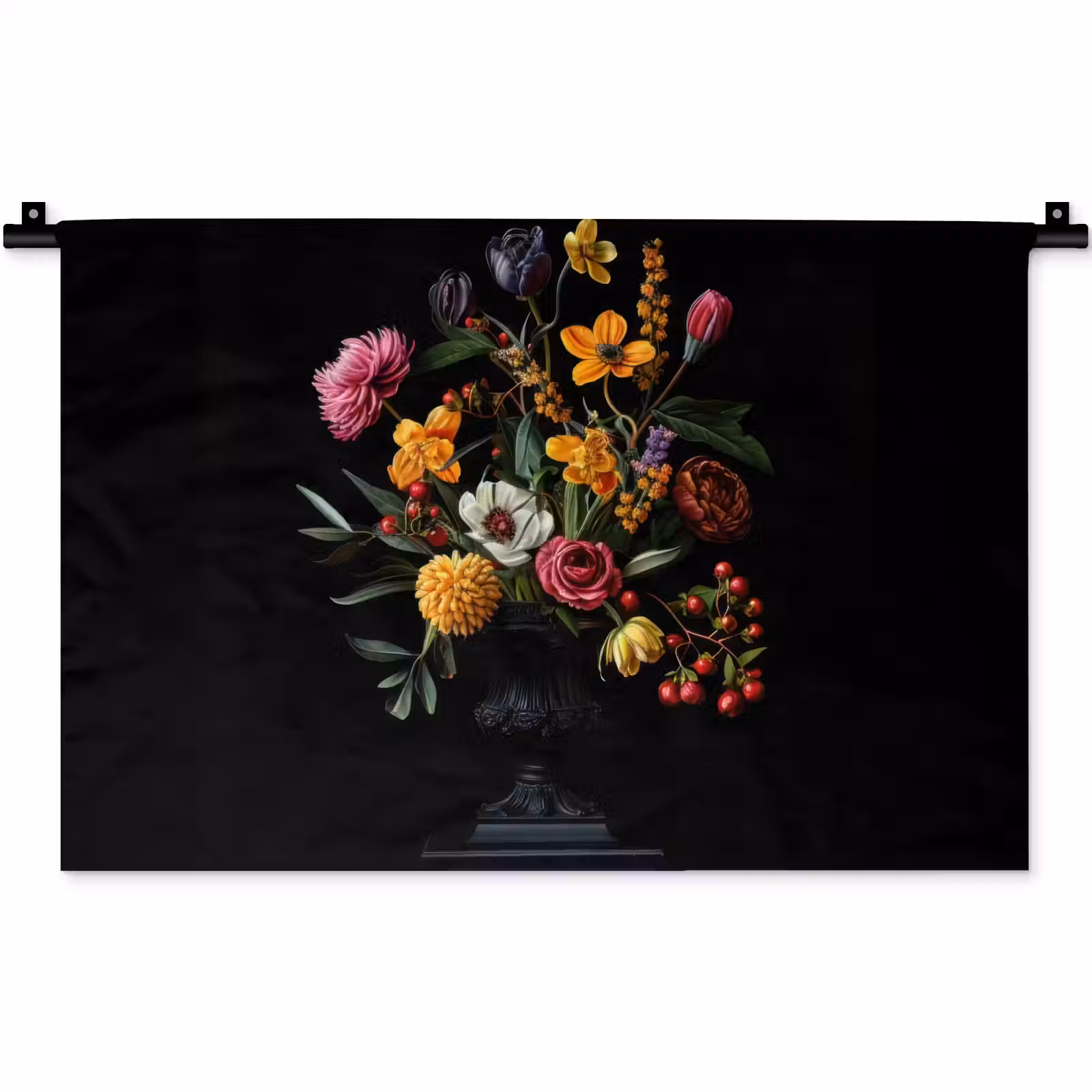 Wandkleed - Sierlijk - Boeket - Bladeren — 1