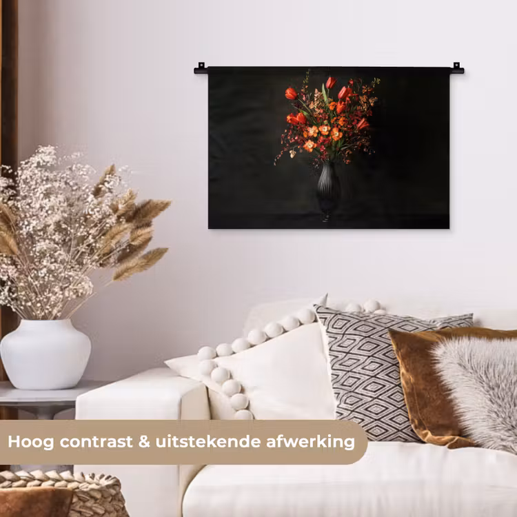 Wandkleed - Bloemen - Takken - Boeket — 4