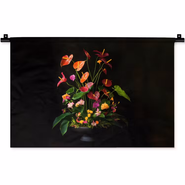 Wandkleed - Bloemen - Vaas - Kleurrijk — 1