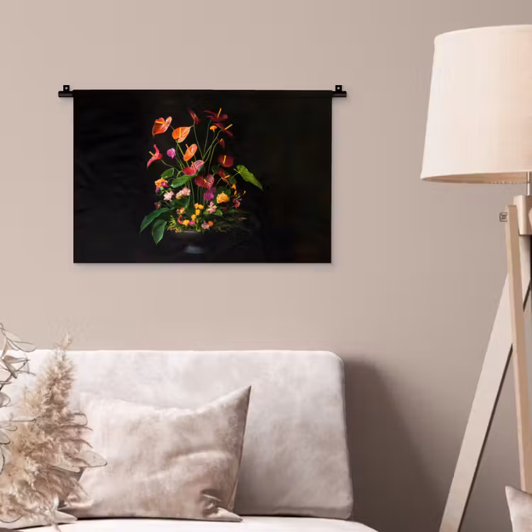 Wandkleed - Bloemen - Vaas - Kleurrijk — 2