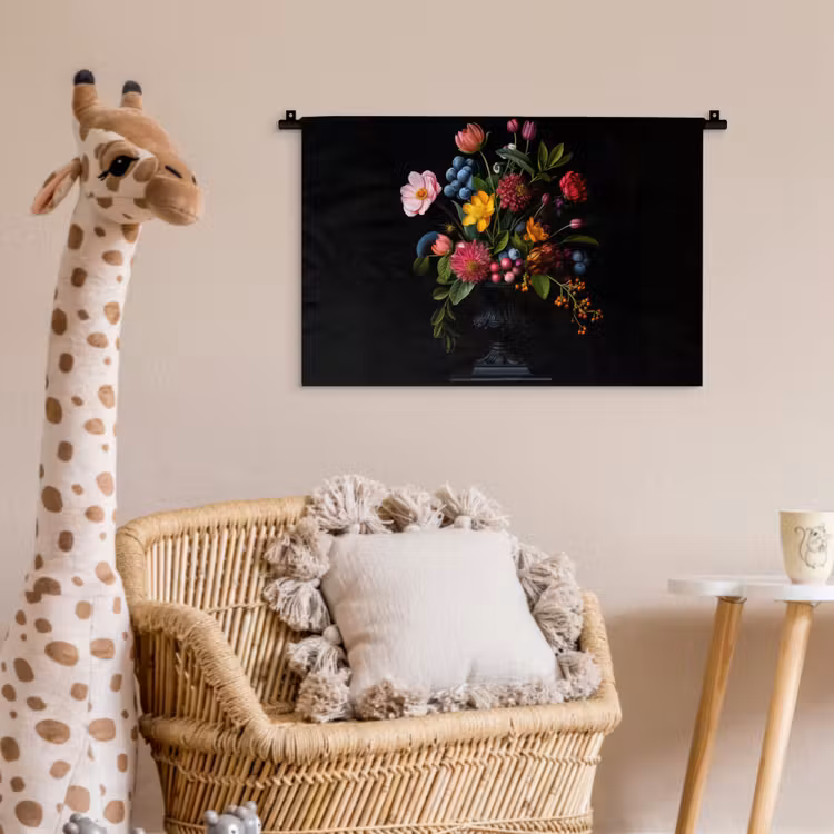 Wandkleed - Bloemen - Vrolijk - Vaas — 5