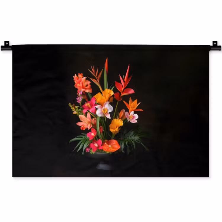 Wandkleed - Boeket - Bloemen - Exotisch — 1