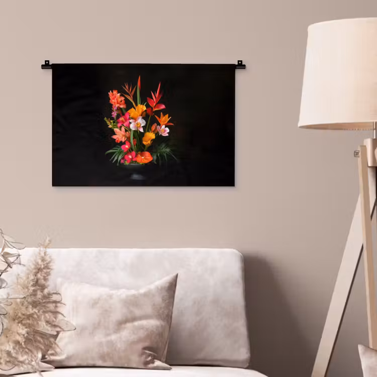 Wandkleed - Boeket - Bloemen - Exotisch — 2