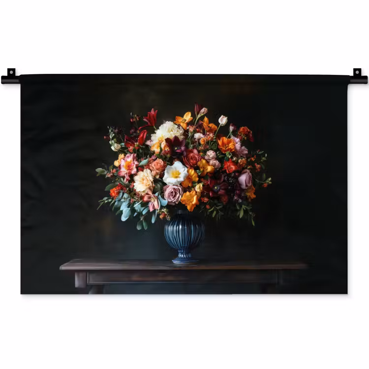 Wandkleed - Groot - Bloemen - Vaas - Boeket — 1