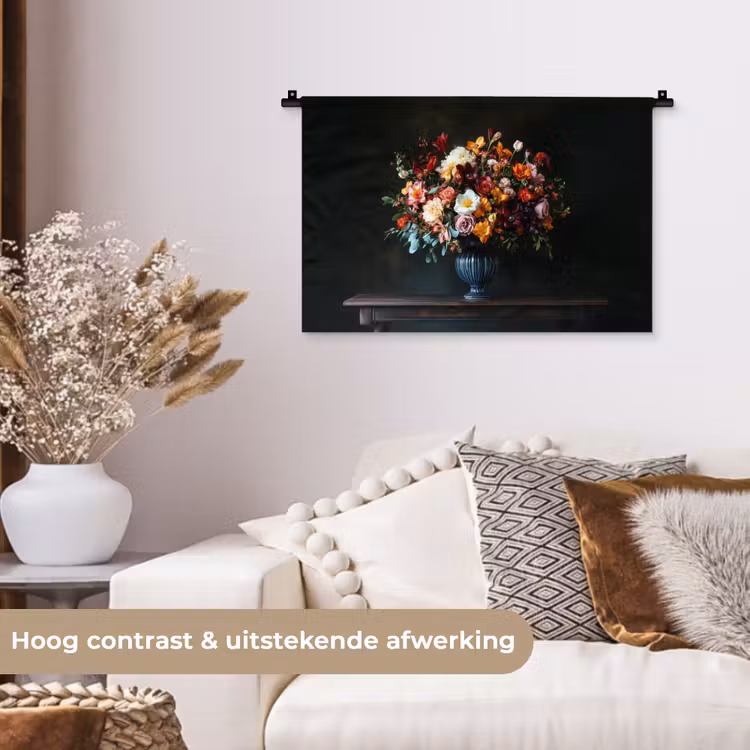 Wandkleed - Groot - Bloemen - Vaas - Boeket — 4
