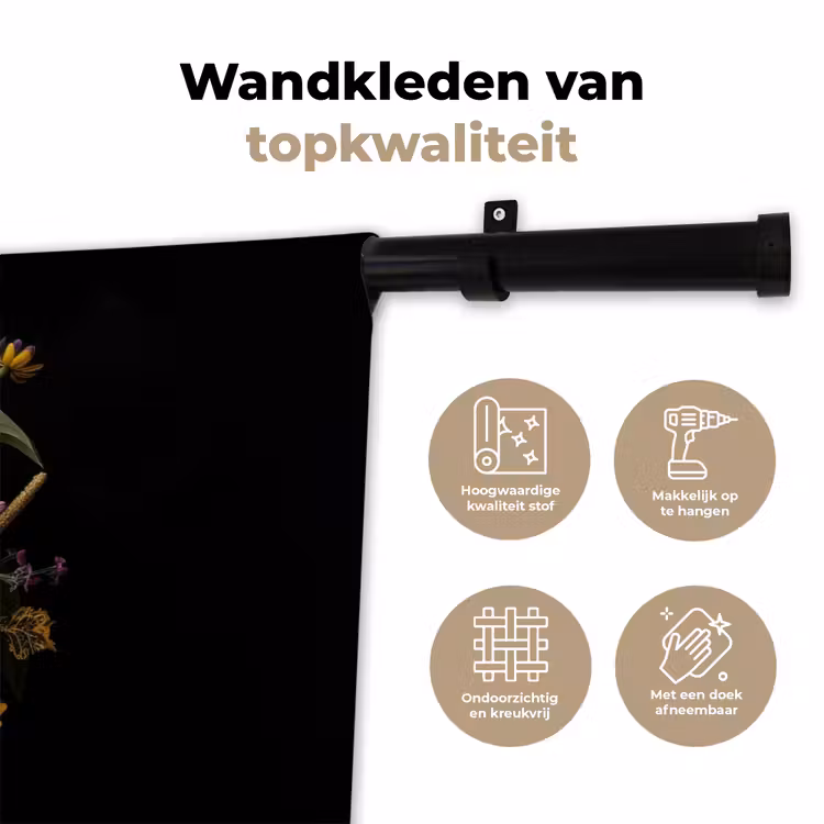 Wandkleed - Lente - Bloemen - Klassiek - Vaas — 3