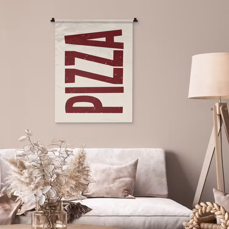 Wandkleed - Pizza - Vintage - Decoratie - Japandi — 2