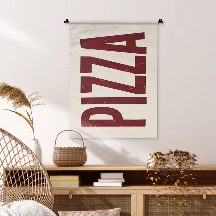 Wandkleed - Pizza - Vintage - Decoratie - Japandi — 4