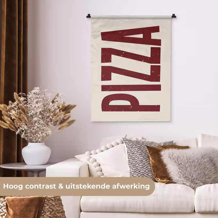 Wandkleed - Pizza - Vintage - Decoratie - Japandi — 5