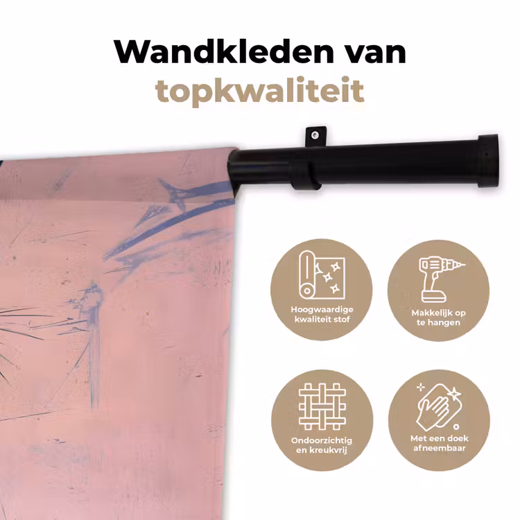 Wandkleed - Abstract - Konijn - Sjaal - Geel — 3