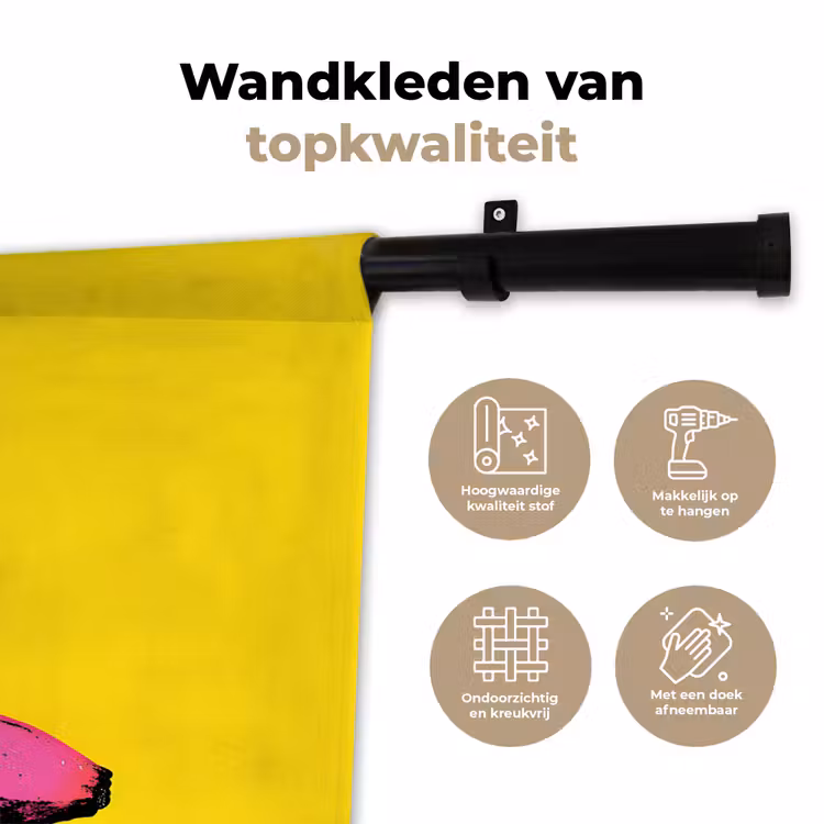 Wandkleed - Banaan - Grafisch - Geel — 3