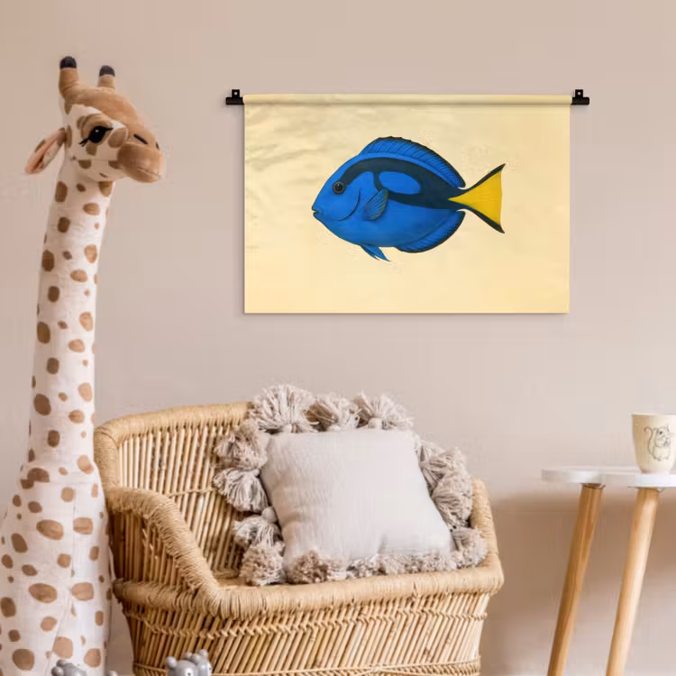 Wandkleed - Blauw - Dory - Vis - Staartvin — 5