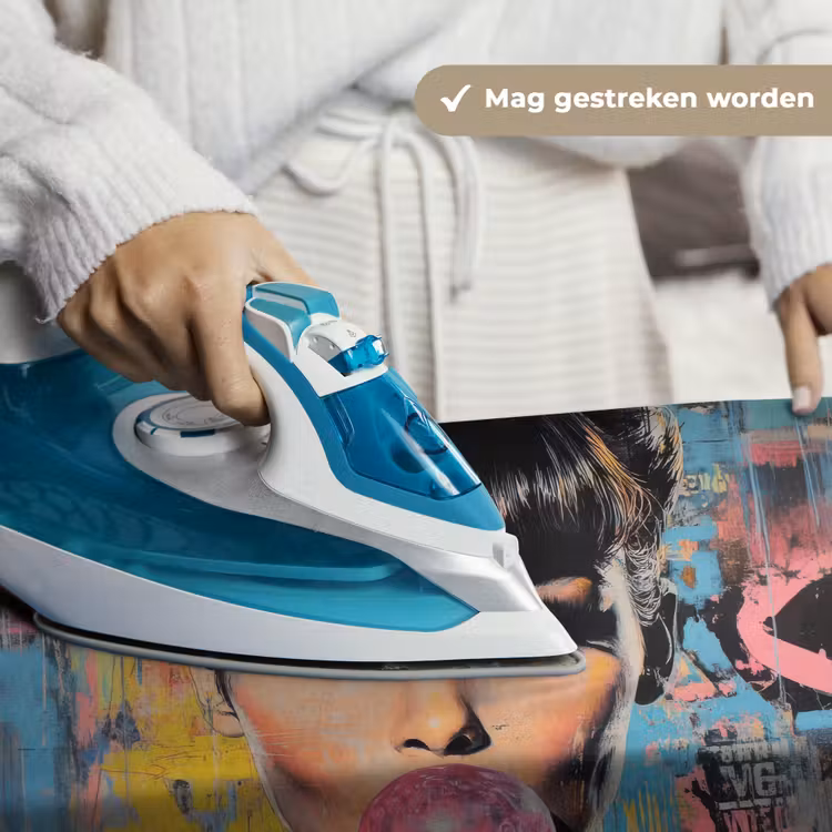 Wandkleed - Kauwgom - Vrouw - Penseelstreken - Modern — 6