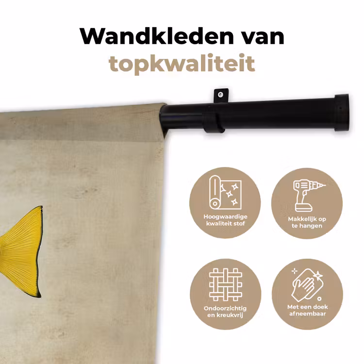 Wandkleed - Kleurrijk - Vis - Schubben - Illustratie — 3