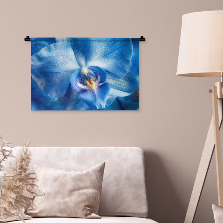 Wandkleed - Blauw - Orchidee - Elegeant — 2