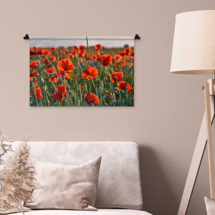 Wandkleed - Bloemen - Klaprozen - Natuur - Rood — 2