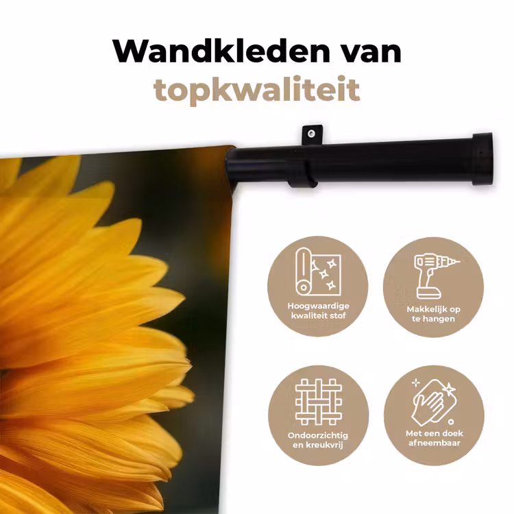 Wandkleed - Geel - Zonnebloem - Zomers — 3