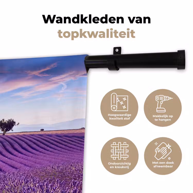 Wandkleed - Lavendel - Natuur - Paars - Bomen - Bloemen — 3