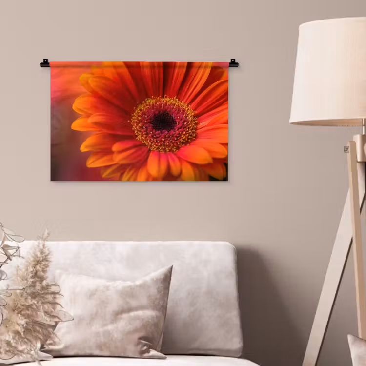 Wandkleed - Oranje - Gerbera - Intens — 2
