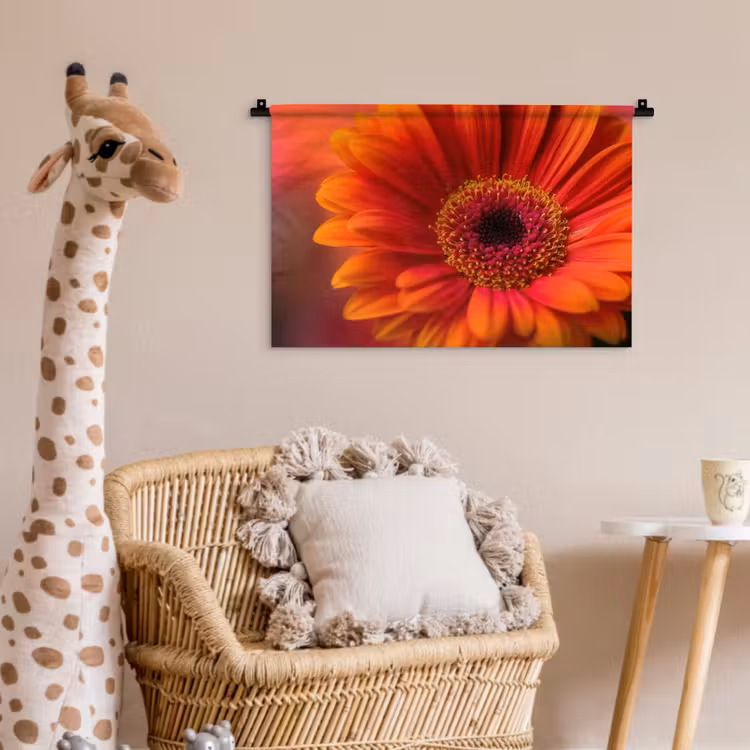 Wandkleed - Oranje - Gerbera - Intens — 5
