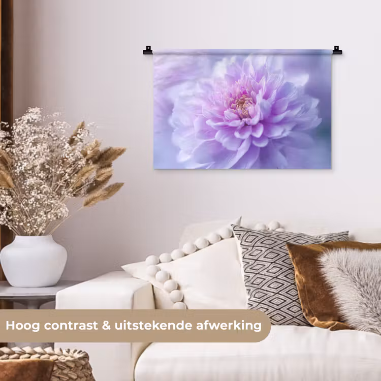 Wandkleed - Paars - Dahlia - Dromerig — 4
