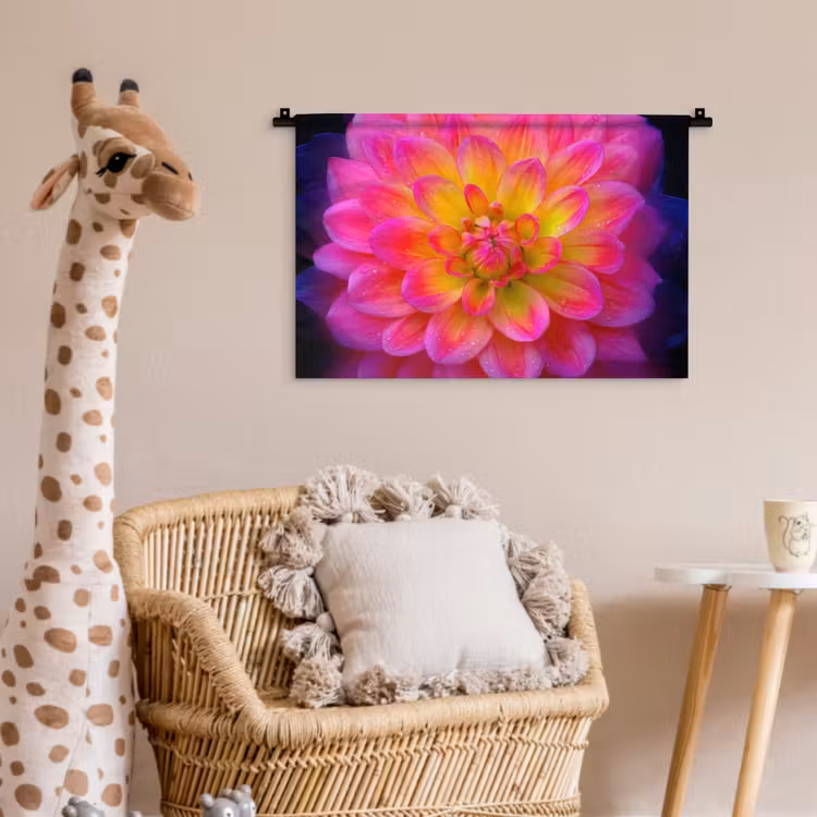 Wandkleed - Roze - Dahlia - Kleurrijk — 5