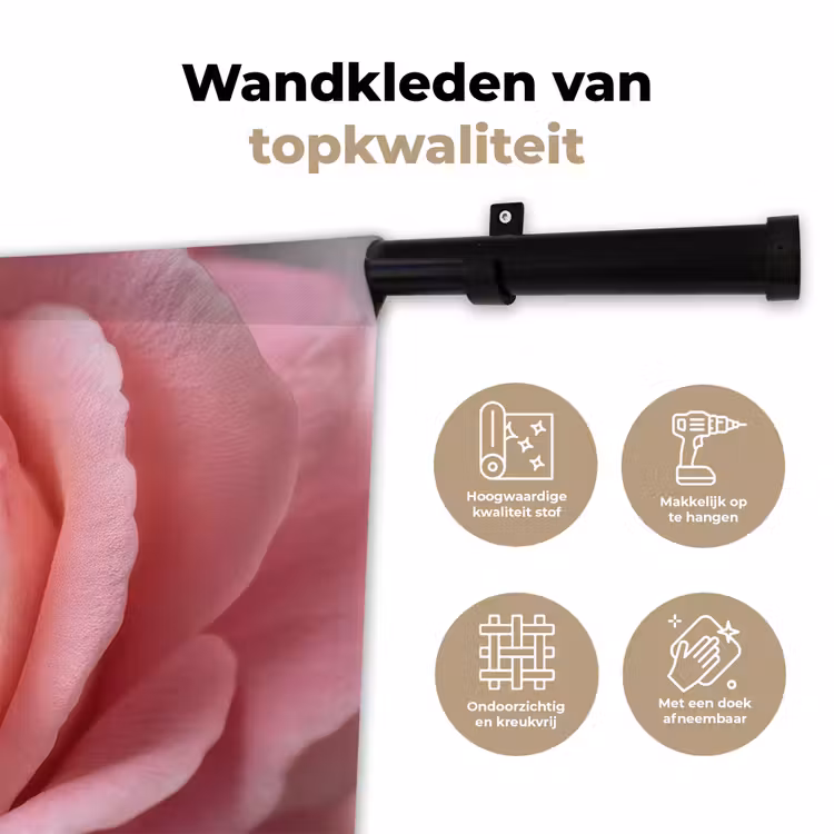 Wandkleed - Roze - Roos - Romantisch — 3