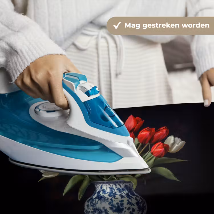 Wandkleed - Rode - Bloemen - Tulpen - Vaas — 6