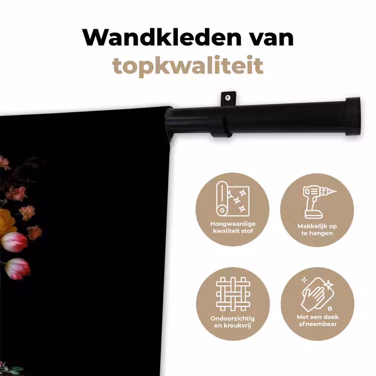 Wandkleed - Rozen - Bloemen - Vaas - Boeket — 3