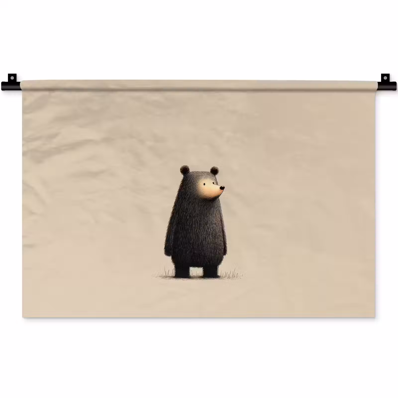 Wandkleed - Beer - Donkerbruin - Minimalistisch — 1