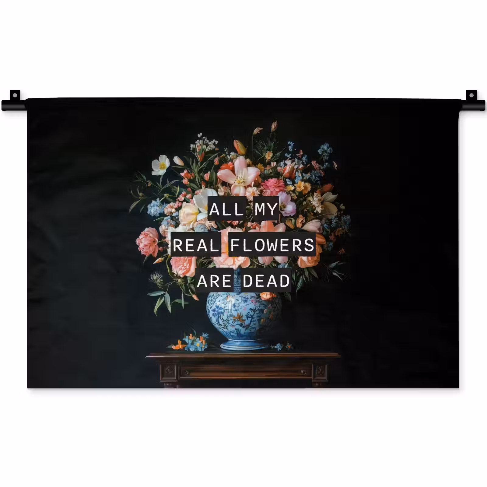 Wandkleed - Bloemen - Art - Pastel - Quotes — 1