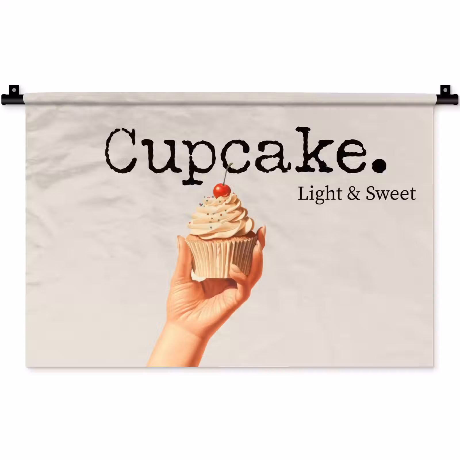 Wandkleed - Cupcake - Zoet - Kers — 1