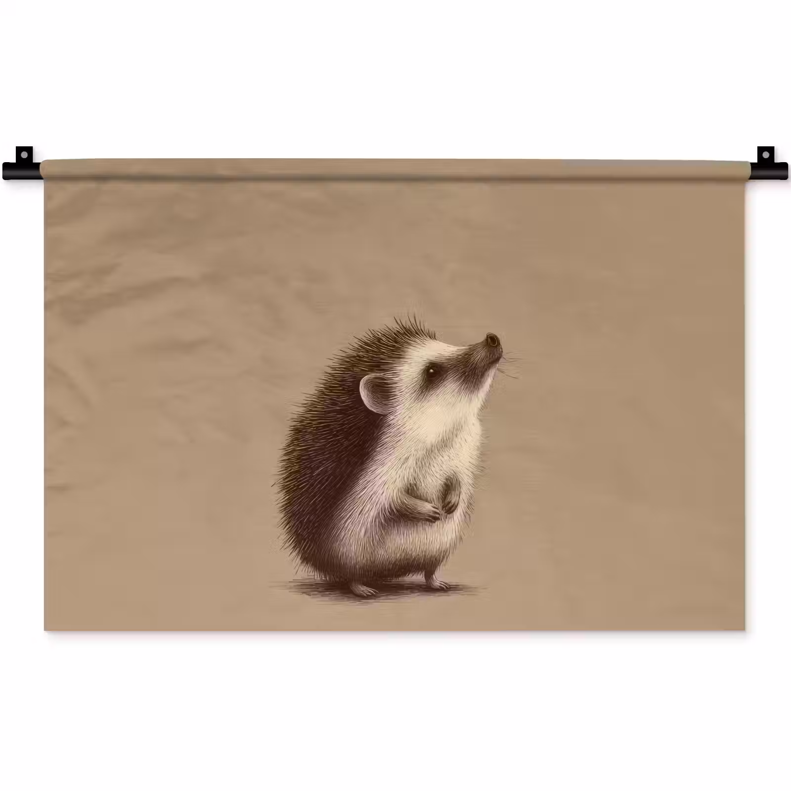 Wandkleed - Egel - Snuitje - Bruin - Stekels — 1