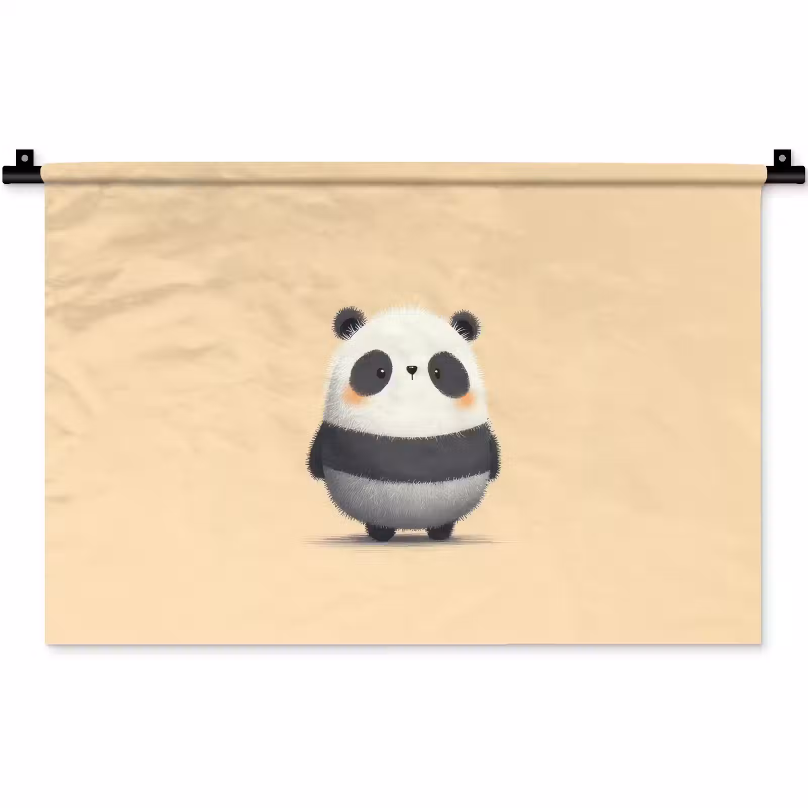 Wandkleed - Panda - Beige - Minimalistisch — 1