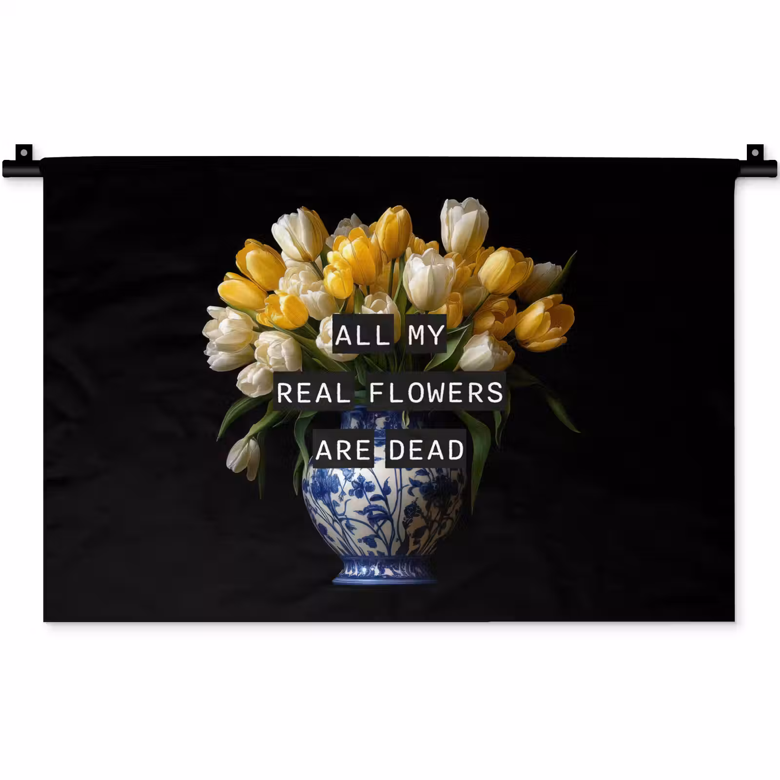 Wandkleed - Quotes - Bloem - Tulp - Geel — 1
