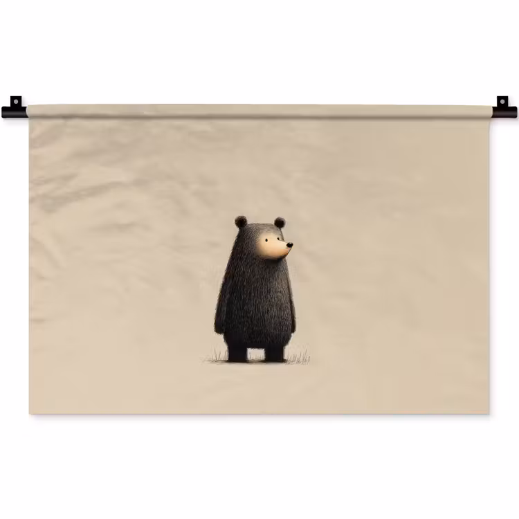 Wandkleed - Beer - Donkerbruin - Minimalistisch — 1