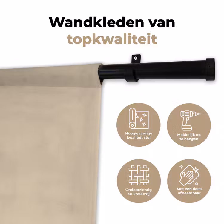 Wandkleed - Beer - Donkerbruin - Minimalistisch — 3