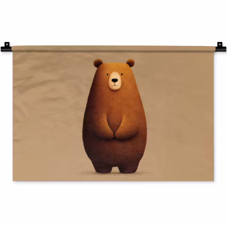 Wandkleed - Beer - Minimalistisch - Bruin — 1