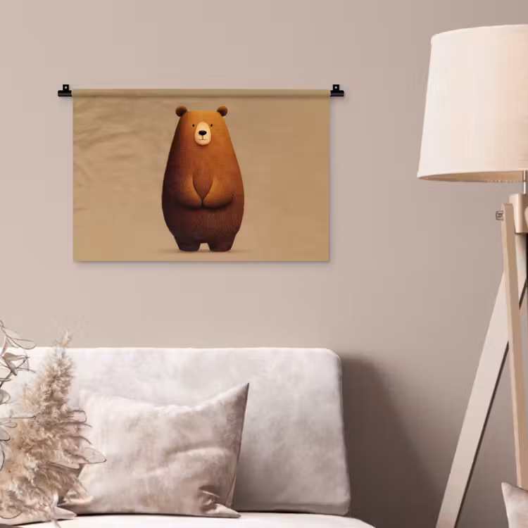 Wandkleed - Beer - Minimalistisch - Bruin — 2