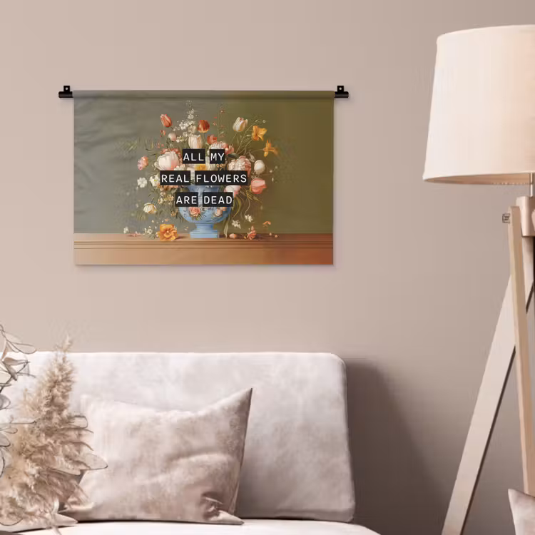 Wandkleed - Bloem - Quote - Vintage - Art — 2