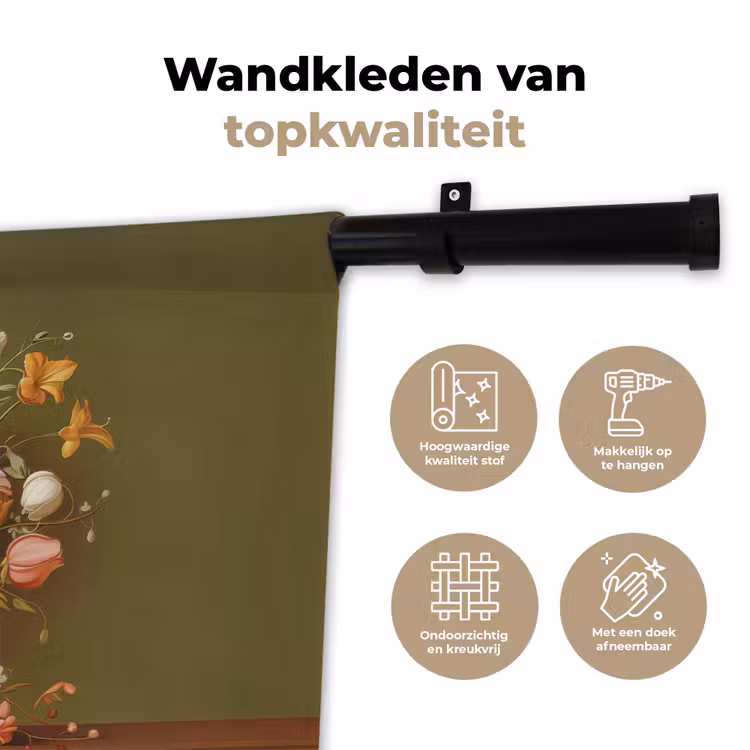 Wandkleed - Bloem - Quote - Vintage - Art — 3