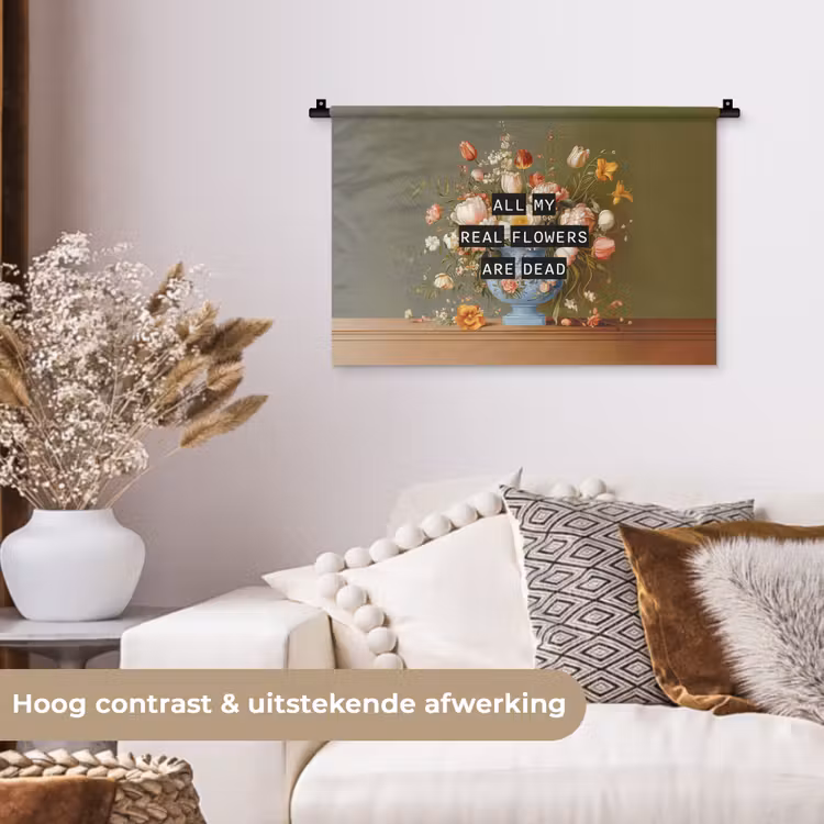 Wandkleed - Bloem - Quote - Vintage - Art — 4