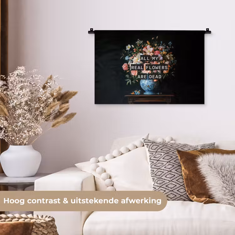 Wandkleed - Bloemen - Art - Pastel - Quotes — 4
