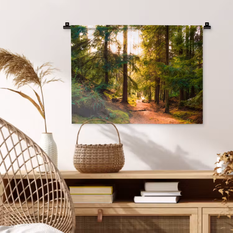 Wandkleed - Bos - Pad - Bomen - Groen - Zon - Natuur — 4