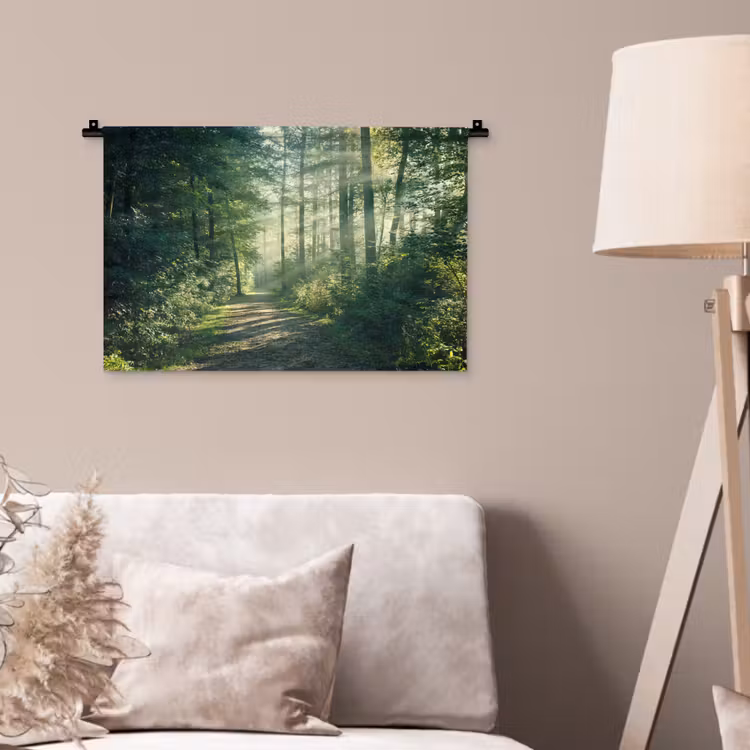 Wandkleed - Bos - Pad - Zon - Bomen - Groen - Natuur — 2
