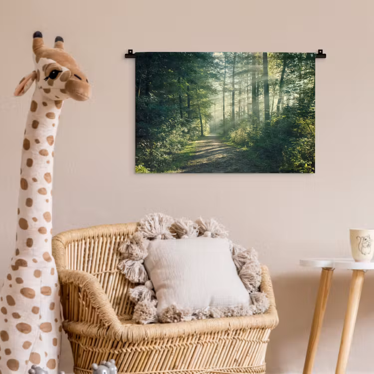 Wandkleed - Bos - Pad - Zon - Bomen - Groen - Natuur — 5