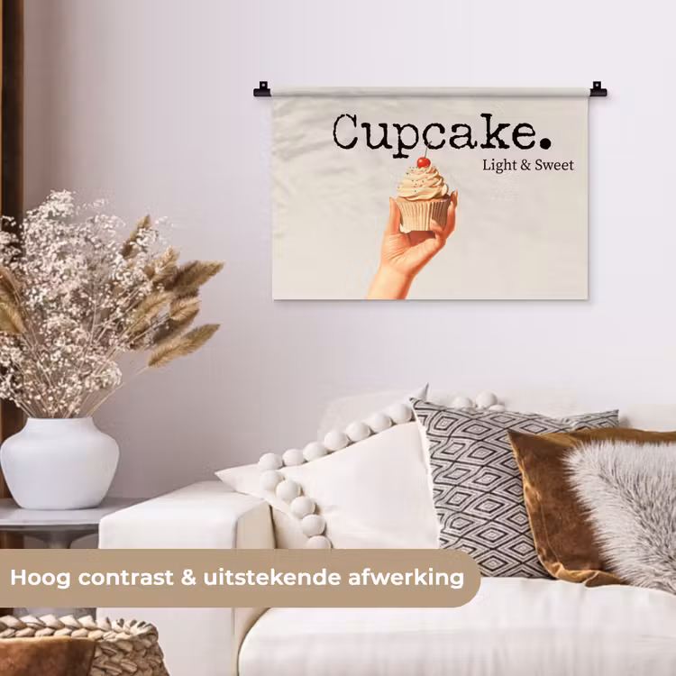 Wandkleed - Cupcake - Zoet - Kers — 4